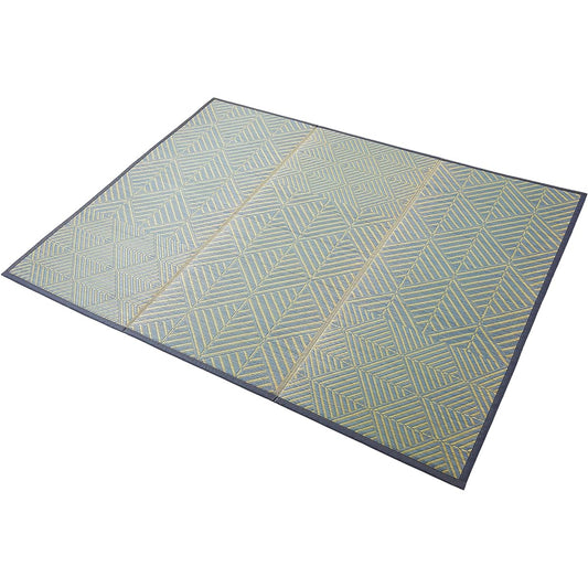 Rush Rug Carpet Flower Mat 240x180cm Thick Urethane Filled Plump Non-Slip Backing Cushion Patterned Weave Japanese Style Modern Rectangular Anti-Mold