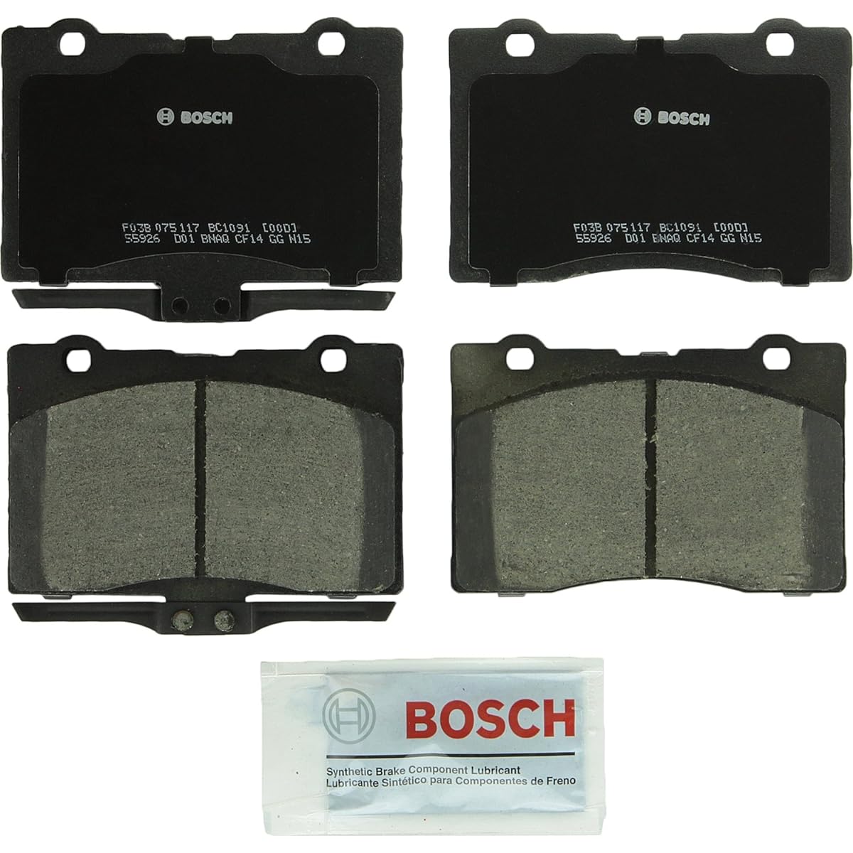 Bosch BC1169 QuietCast Premium Ceramic Front Disc Brake Pad Set