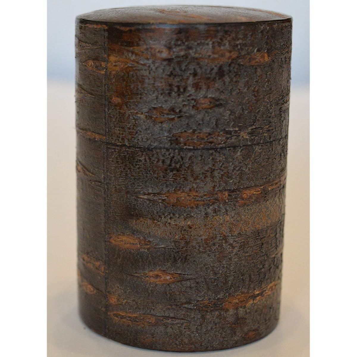 Fujiki Denshiro Shoten Leather Tea Canister (Large) Marbled Leather 30291 Diameter 8.3cm, Height 12cm