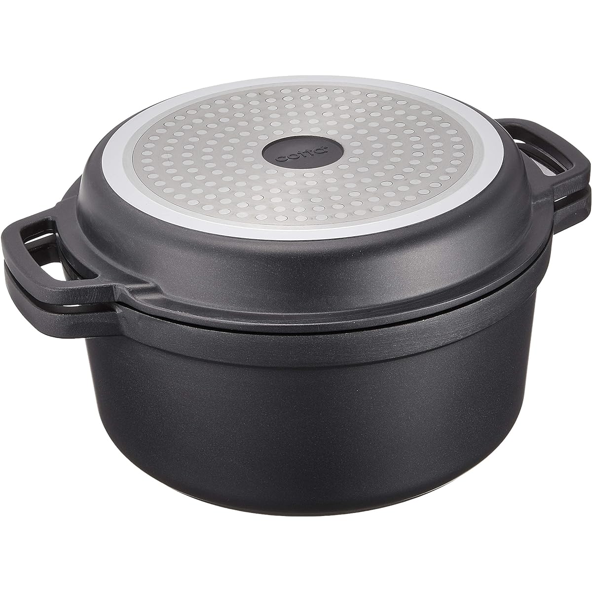 cotta waterless cooking pot black diameter: 24cm height: 11.5cm lid: 3.5cm 91469