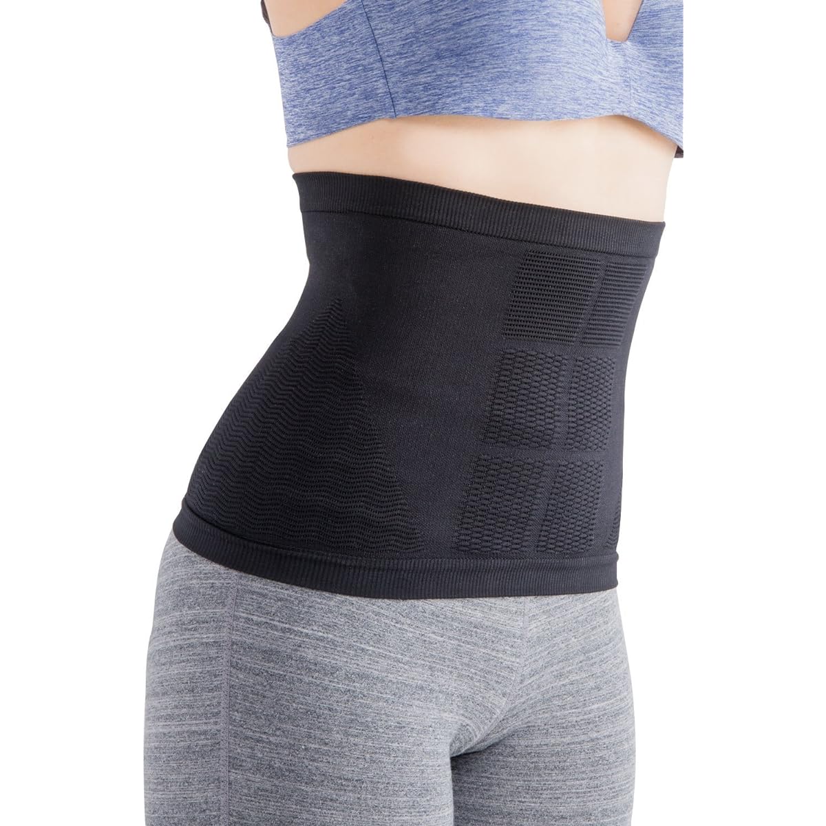 S belt (S-obi) Black M-L (waist 64-77cm) Unisex [Stretch trainer Kaneko Tadashi fully supervised] Abdominal muscle shape pressure, tummy tightening, corset, diet, correction belt