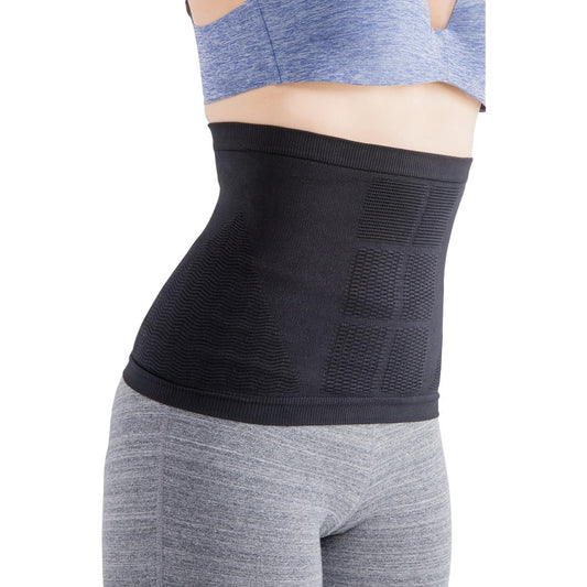 S belt (S-obi) Black M-L (waist 64-77cm) Unisex [Stretch trainer Kaneko Tadashi fully supervised] Abdominal muscle shape pressure, tummy tightening, corset, diet, correction belt