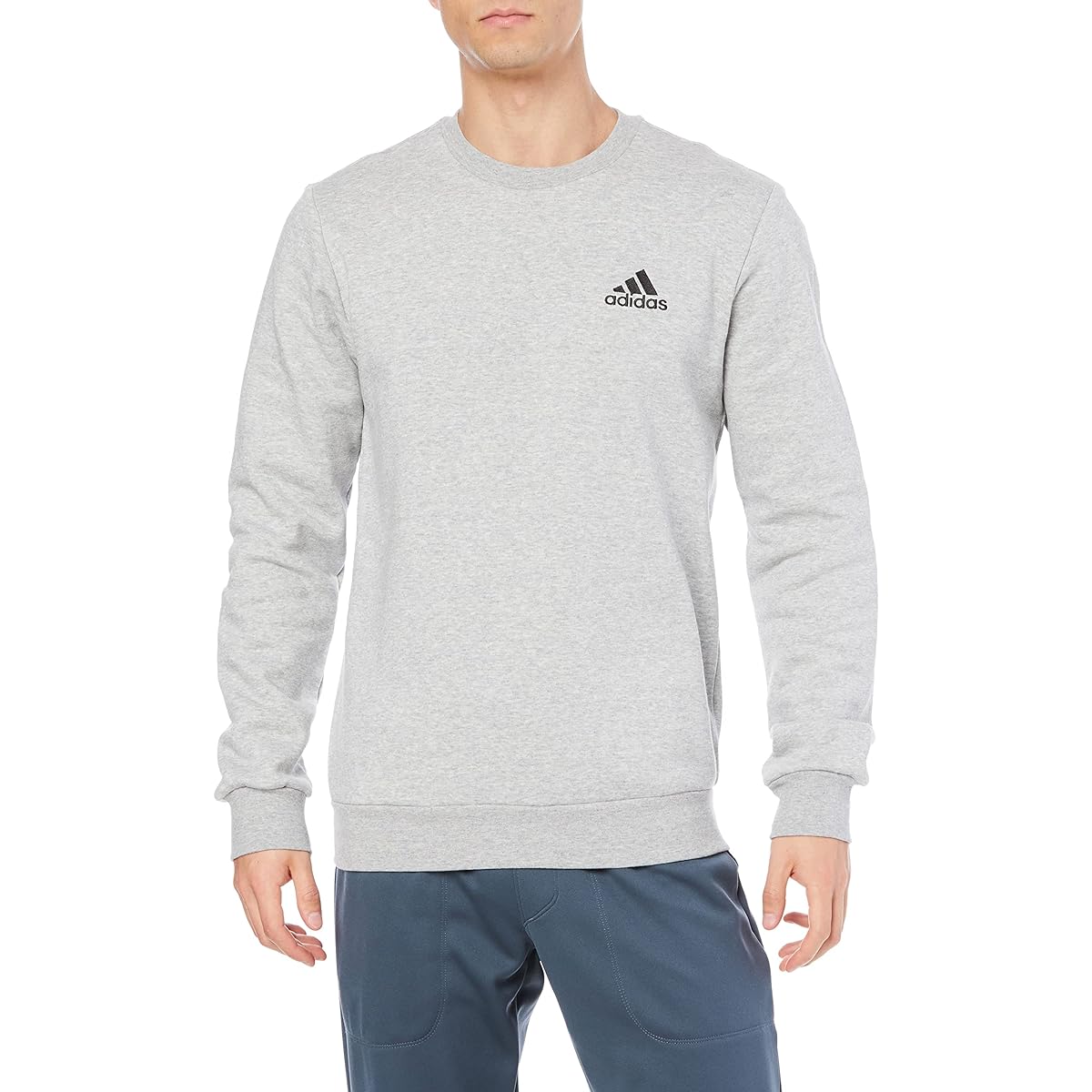 [Adidas] Sweat Essentials FC Brushed Lining Crew Neck Sweatshirt Men's IZA18