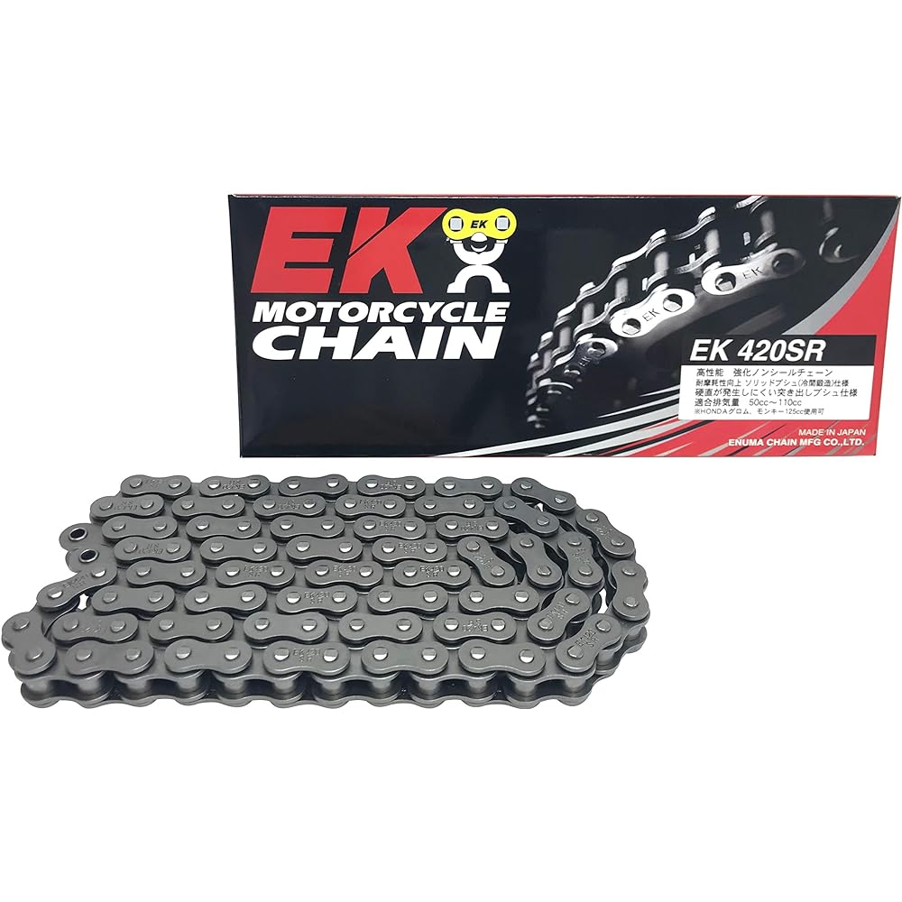 EK Reinforced Non-Seal Chain 420SR Steel 106L [Clip Joint]