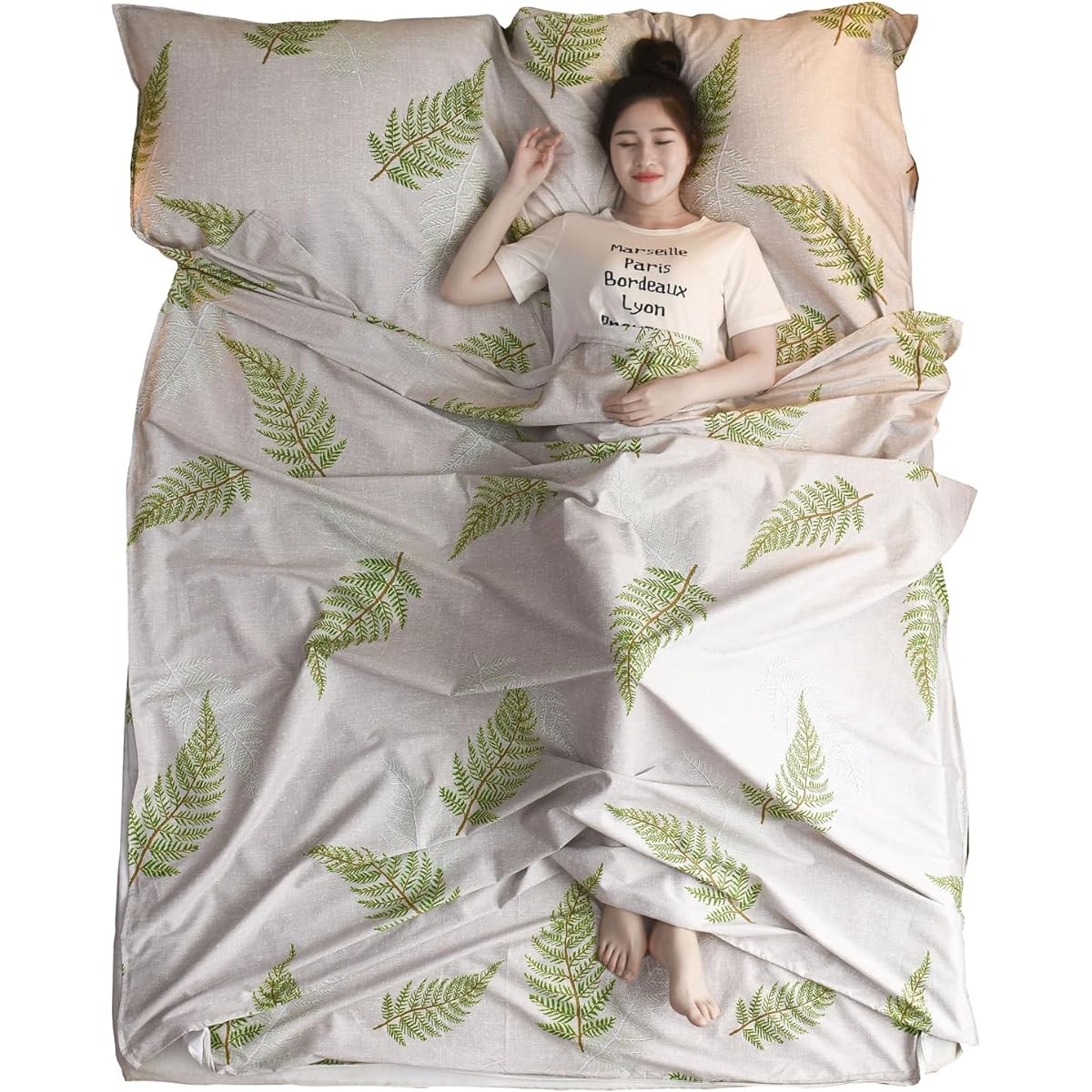 Azarxis Inner sheet, Travel sheet, Sleeping bag, Inner sleeping bag, Envelope type, Blanket, Cotton, Lightweight, Soft to the touch, Compact, Hotel, Sleeping in the car, Train, Travel, Business trip, Disaster prevention supplies, For indoor use, Camping,