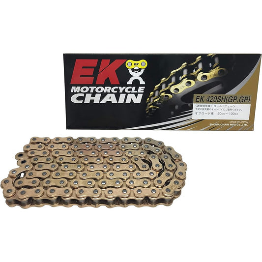 EK Non-Seal Chain 420SH Gold 108L [Clip Joint]