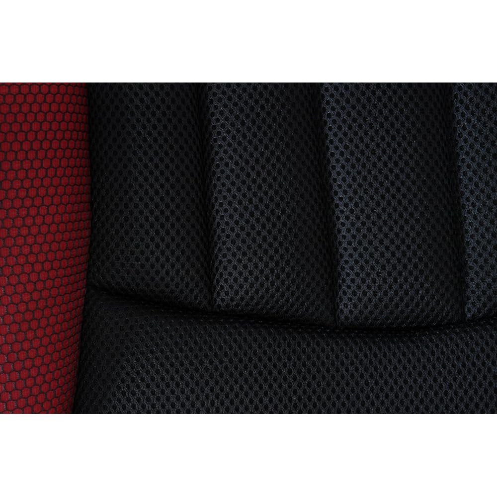 TOHPO Seat Cushion 3D Shape Shadow Mesh Memory Foam Horseshoe Cushion for Light Vehicles Red SMBT-92327