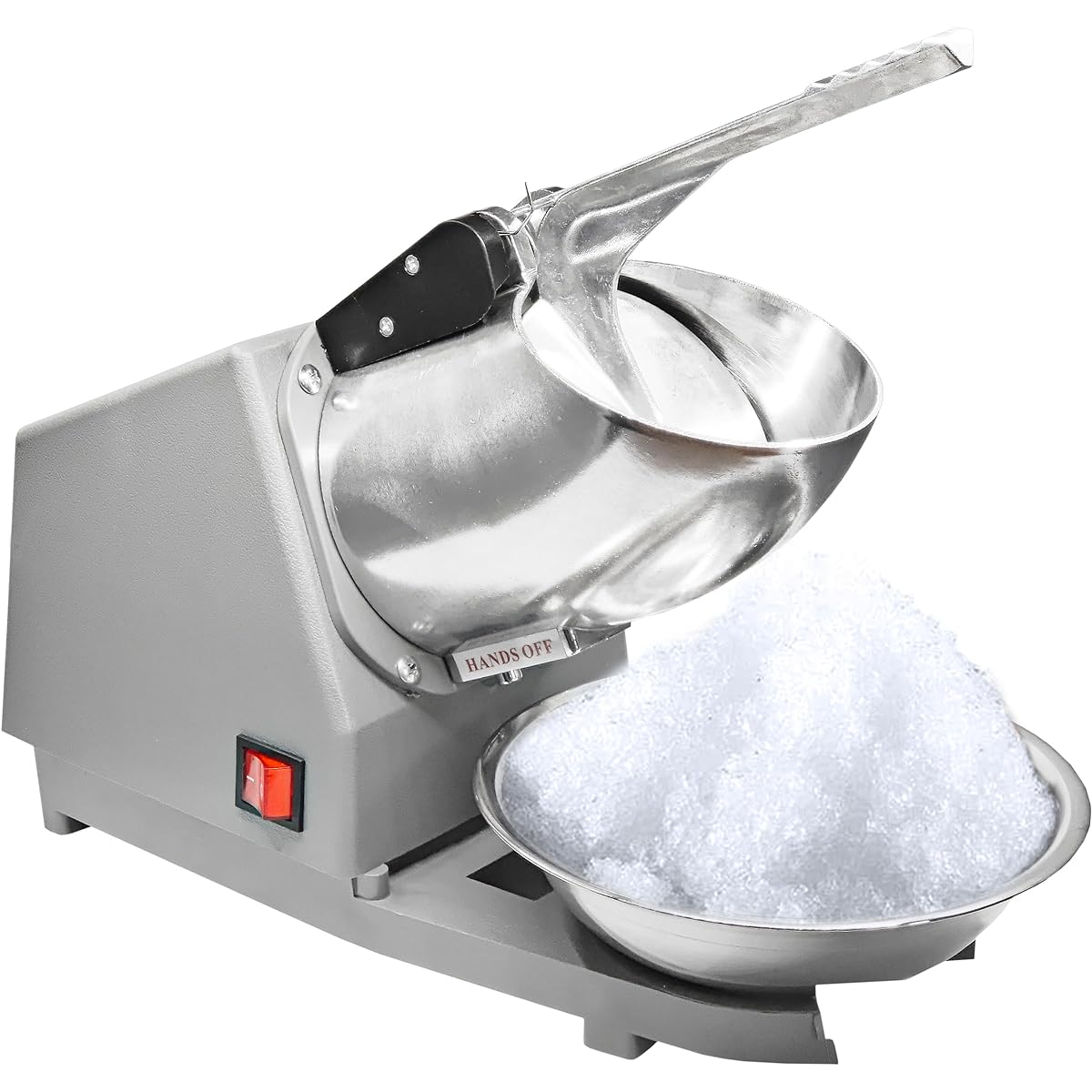 Iproods Electric Ice Crusher Commercial Electric Shaved Ice Machine 300W 2200r/min Electric Ice Crusher with Cover and Bowl Easy to Operate