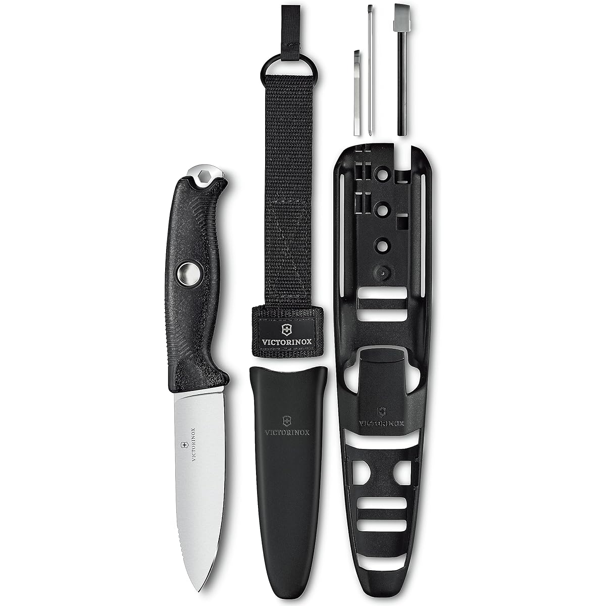 VICTORINOX Venture Swiss Army Knife Multifunctional Knife Outdoor Camping Sheath Knife Full Tang Structure with Carry Loop Swiss Made Knife [Domestic Genuine Product]