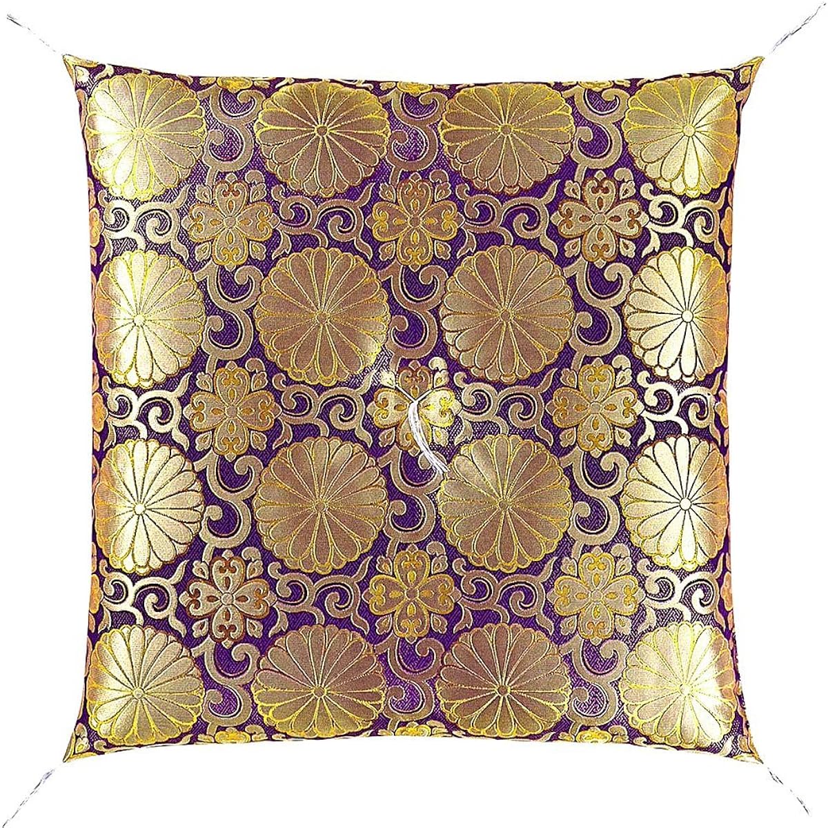 Buddhist Altar Shop Takita Shoten Gozen Zabuton (Butsuzen Zabuton) Shin Kintsu Purple ◆ Memorial Service Buddhist Altar Buddhist Obon Temple Use Gold Brocade Zabuton Obon Supplies Made in Japan