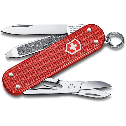 VICTORINOX Classic ALOX Classic Colors All 10 Colors Swiss Army Knife Multifunctional Knife Disaster Prevention Goods Outdoor Camping Gift Present Scissors with flat head screwdriver Equipped with nail file Swiss made multi-tool with 5 functions Small Co