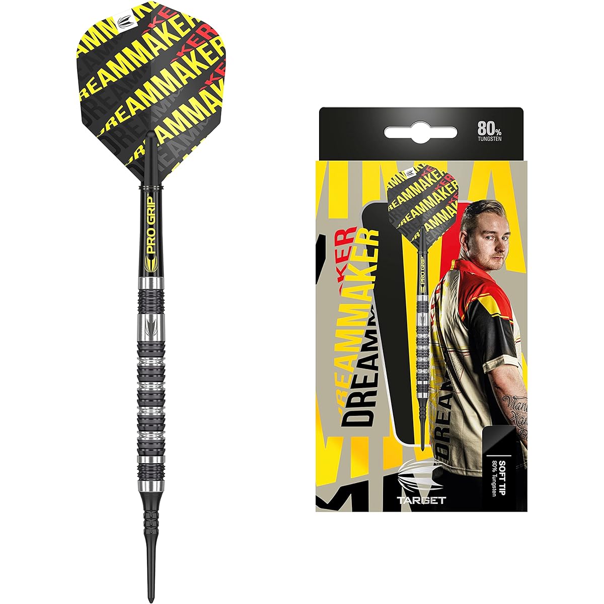 TARGET [Target] DVB 80 G1 Model supervised by Dimitri van den Bergh (DIMITRI VAN DEN BERGH Tungsten80%) | Darts 2BA barrel