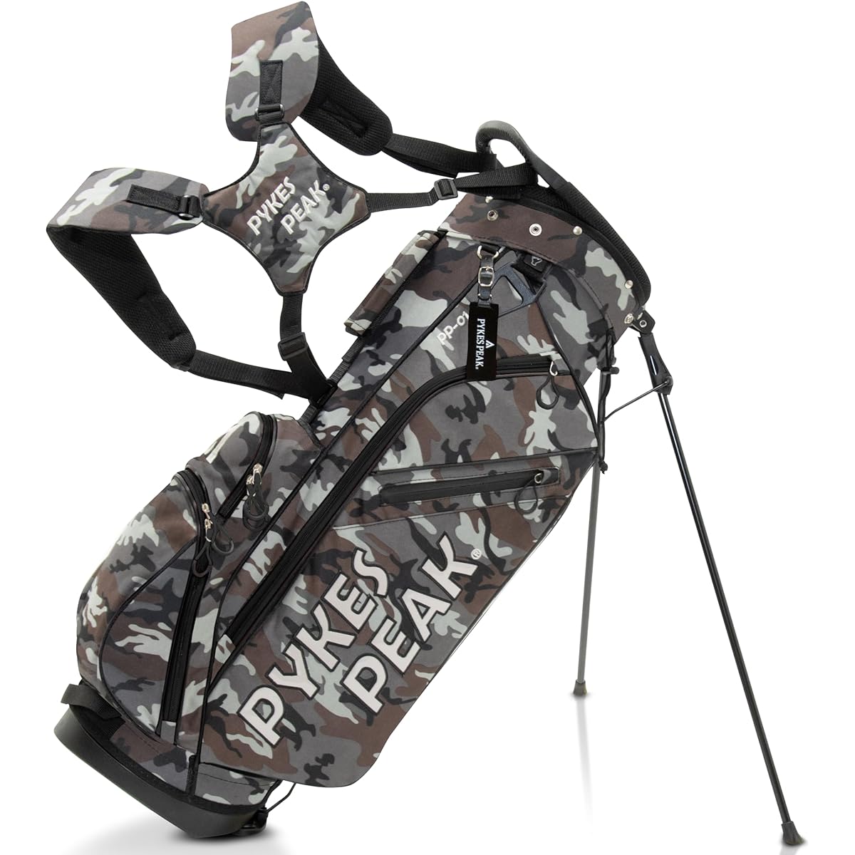 PYKES PEAK Caddy bag (stand type) [Lightweight 2.2kg/6-split mouth frame/9.0 type/47 inch compatible]/Caddy bag (cart type) [Lightweight 2.4kg/14-split mouth frame/9.5 type/47 Inch Compatible] Golf Bag Ladies Men's PP-01-SERIES/PP-2.0 SERIES