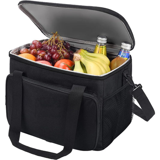 Kyomoto Cooler Box, Large Capacity, 16L, 4-Layer Insulation, Cold Insulation, Thermal Insulation, Cooler Bag, Soft Cooler, Foldable, Can Be Carried Over Both Handbags and Shoulders, Lunch Storage Bag, Insulated Bag, Great for Picnics, Sports Days, Commut