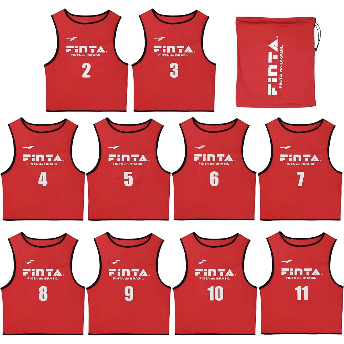 [Finta] FINTA Soccer Futsal Bibs Game Vest Junior Size 10 Piece Set FT6555 8 Colors
