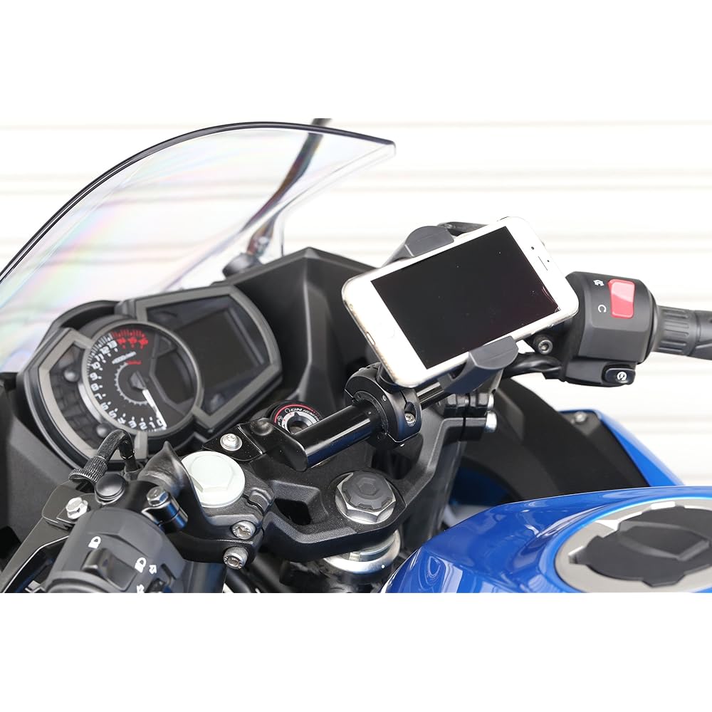 Kijima Motorcycle Bike Parts Handle Mount Stay (for Smartphone Holder) Black NINJA250 NINJA400 2018~ KAWASAKI 204-0642