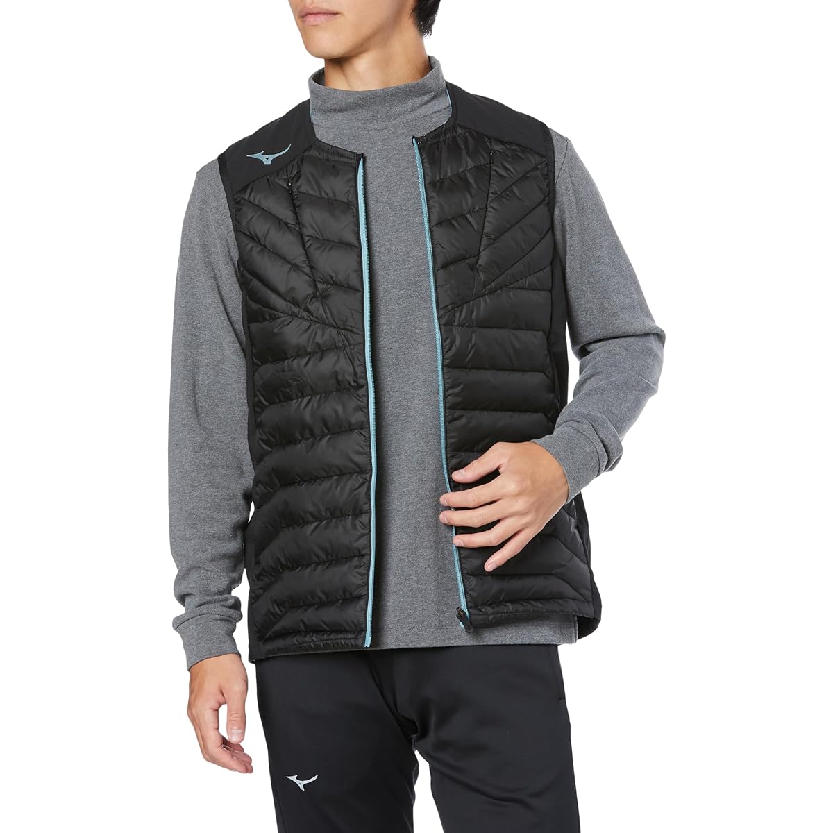 [Mizuno] Training Wear, Techfill, Hybrid Vest, Cold Protection, Moisture Absorption, Heat Retention, Washing, 32MEA537