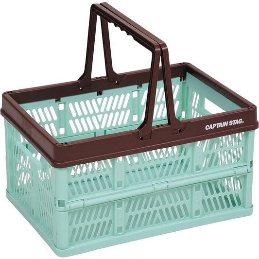 CAPTAIN STAG Folding Container Basket Folding Handy Container with Handle L Size
