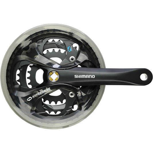 SHIMANO Front Chainwheel (MTB) FC-M361-L 48×38×28T 175mm 8S/7S with Chain Guard Black Chain Case Compatible Compatible BB Square Shaft 122.5mm (LL123) EFCM361E888CL ACERA
