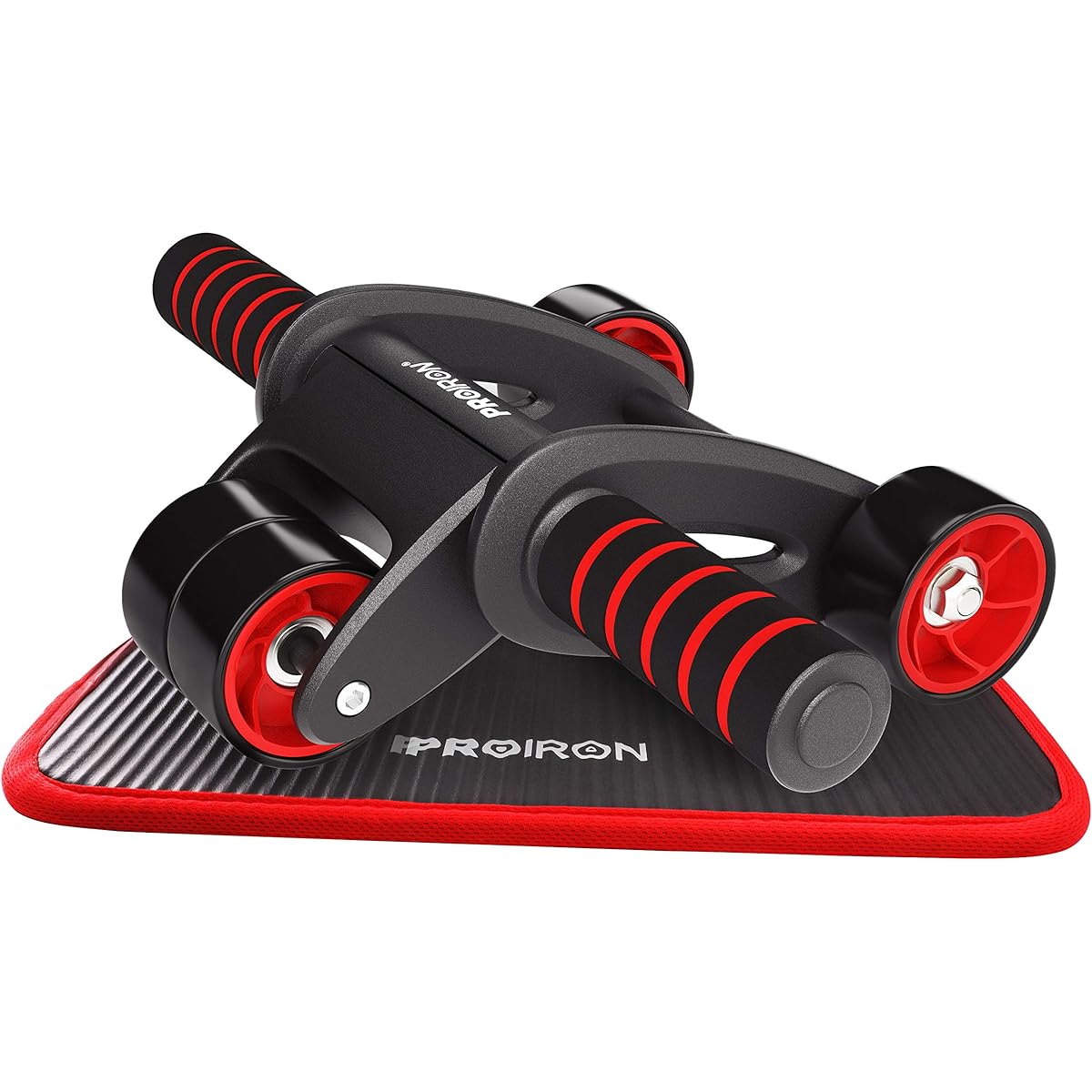 PROIRON Ab Roller, Four Wheels, Ab Roller, Abs Exercise Roller, Includes Super Comfortable Knee Mat, Quiet, Suitable for Beginners and Women [Latest Four Wheels, Stable Group]