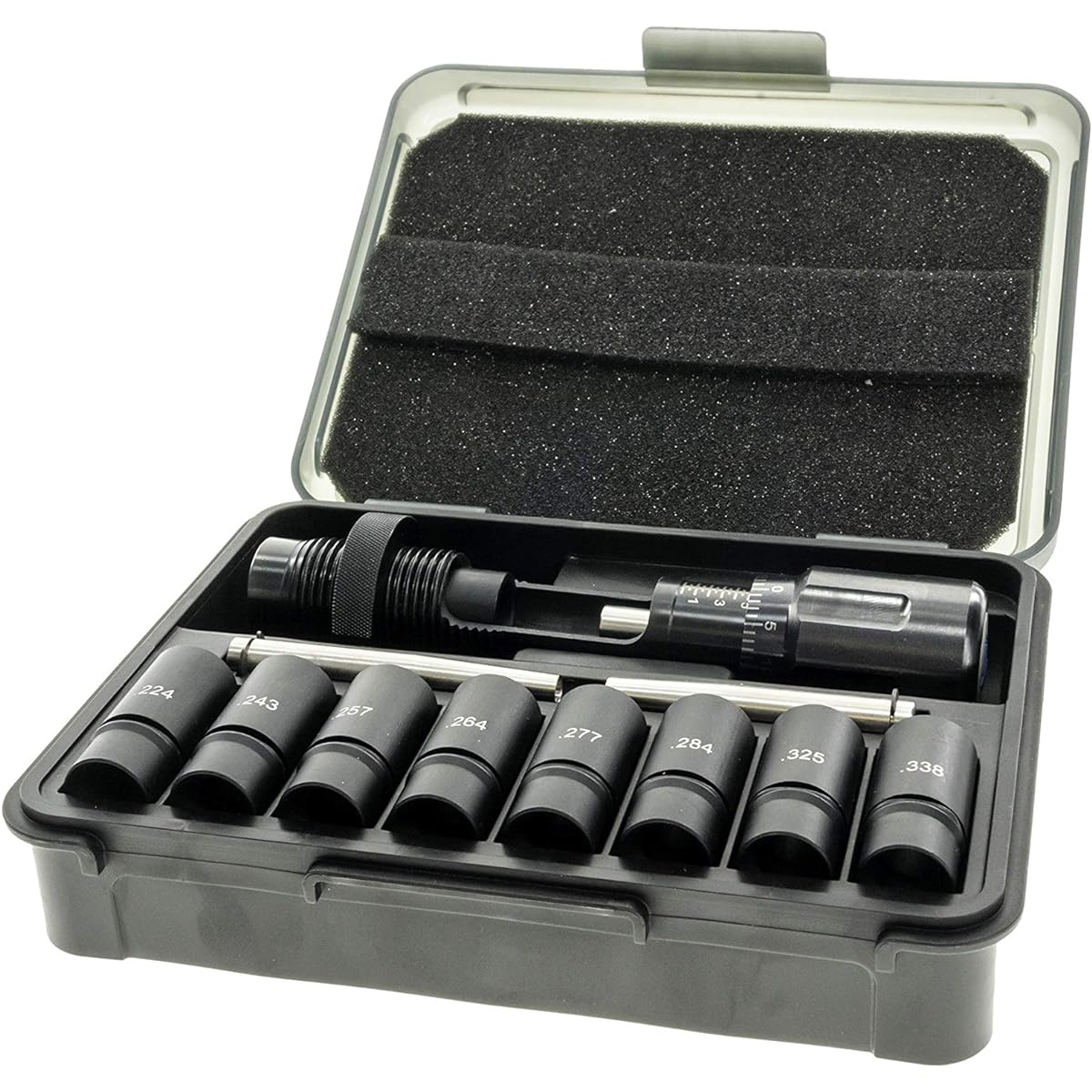 FRANKFORD ARSENAL Universal Bullet Maru Maru Seat Die .224 ~ .338 Black with micrometer stem for caliber and storage case for reloading