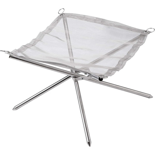 CAMPING MOON Compact Fire Stand Height 19cm Super Low Style Bonfire Fan Mesh Sheet MT-012