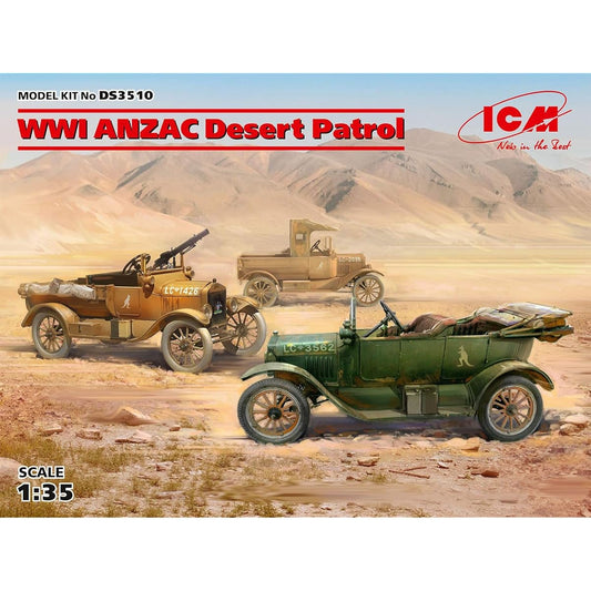 ICM ICM 1/35 World War I Anzac Soldier Desert Patrol Set Plastic Model DS3510