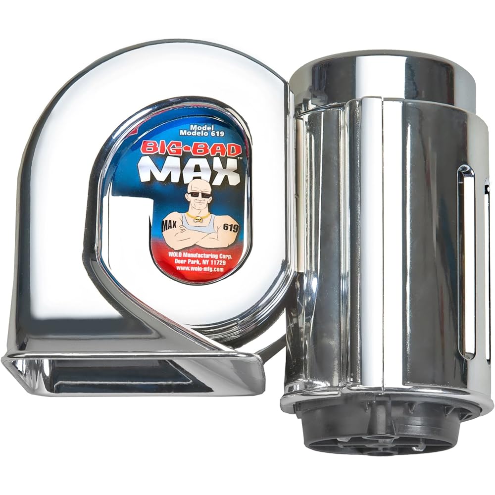 Wolo (719) Big Bud Max Chrome Air Horn - 12 Volt
