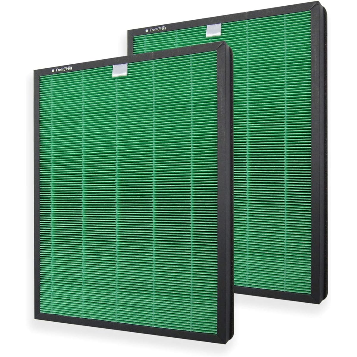 PUREBURG FAS-10MA Replacement MAX2 Green Filter Compatible with Coway Airmega 150 (AP-1019C) Air Purifier Part Number FAS-10MA, True HEPA filter and activated carbon deodorizing filter integrated (Set of 2)