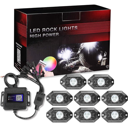 RGB Lock Light Kit Off -Road Tandola RGB LED Lock Light NAT Rail Leglit Under Growpick Under Growpick Up Forda Jeep Dodge GMC
