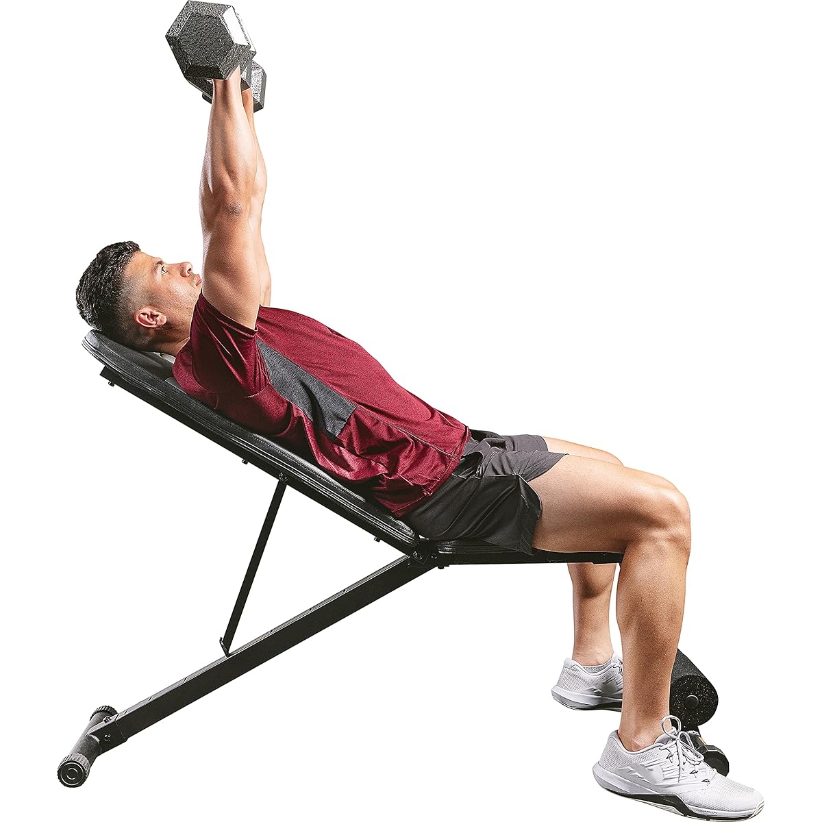 Sunny Health & Fitness Strength Training Foldable Strength Training Chair Fitness Weight Lifting Weight Training