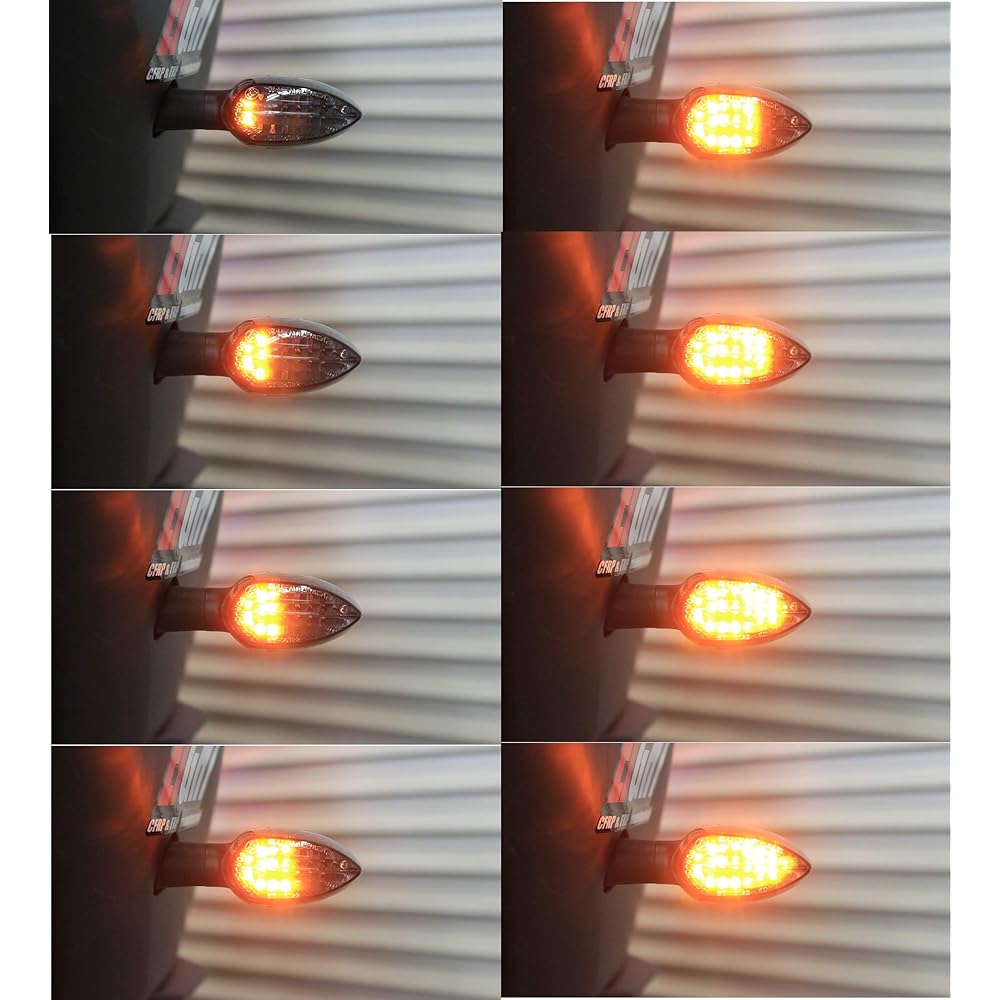 POSH Motorcycle Supplies Turn Signal LED Conversion Kit Sequential Turn Signal Genuine Yamaha Type for 1 Car with Relay Smoke Lens 065009