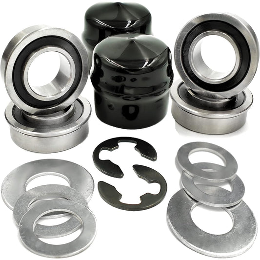 (4 packs) HD Switch Front Wheel Bearing Bushing Bearing Conversion Kit Husk Bana AYP Poulan Jonsered Craftsman 532124959 124959
