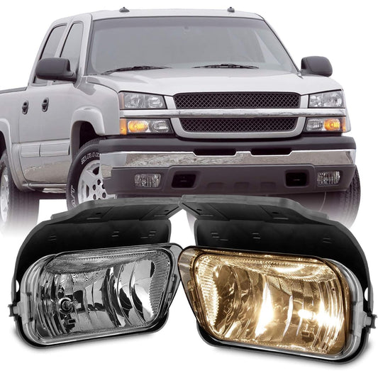 2003-2006 Chevrolet Sylvarado Avavarado Bumper Driving Foglight Lamp Chrom Housing