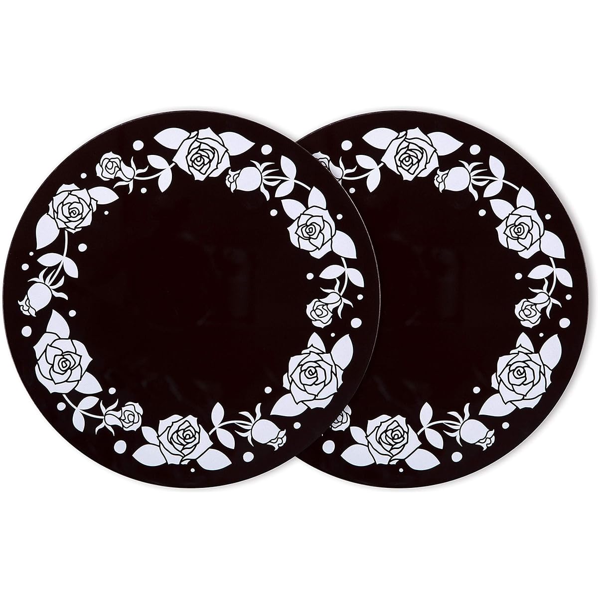 Alphamic Glass Stain Prevention Plate for IH Cooktops, IH Matte Brown, Approximately 22cm in Diameter, Non-stick, Scratch-proof, Easy-to-understand energizing lamp, 2 pieces