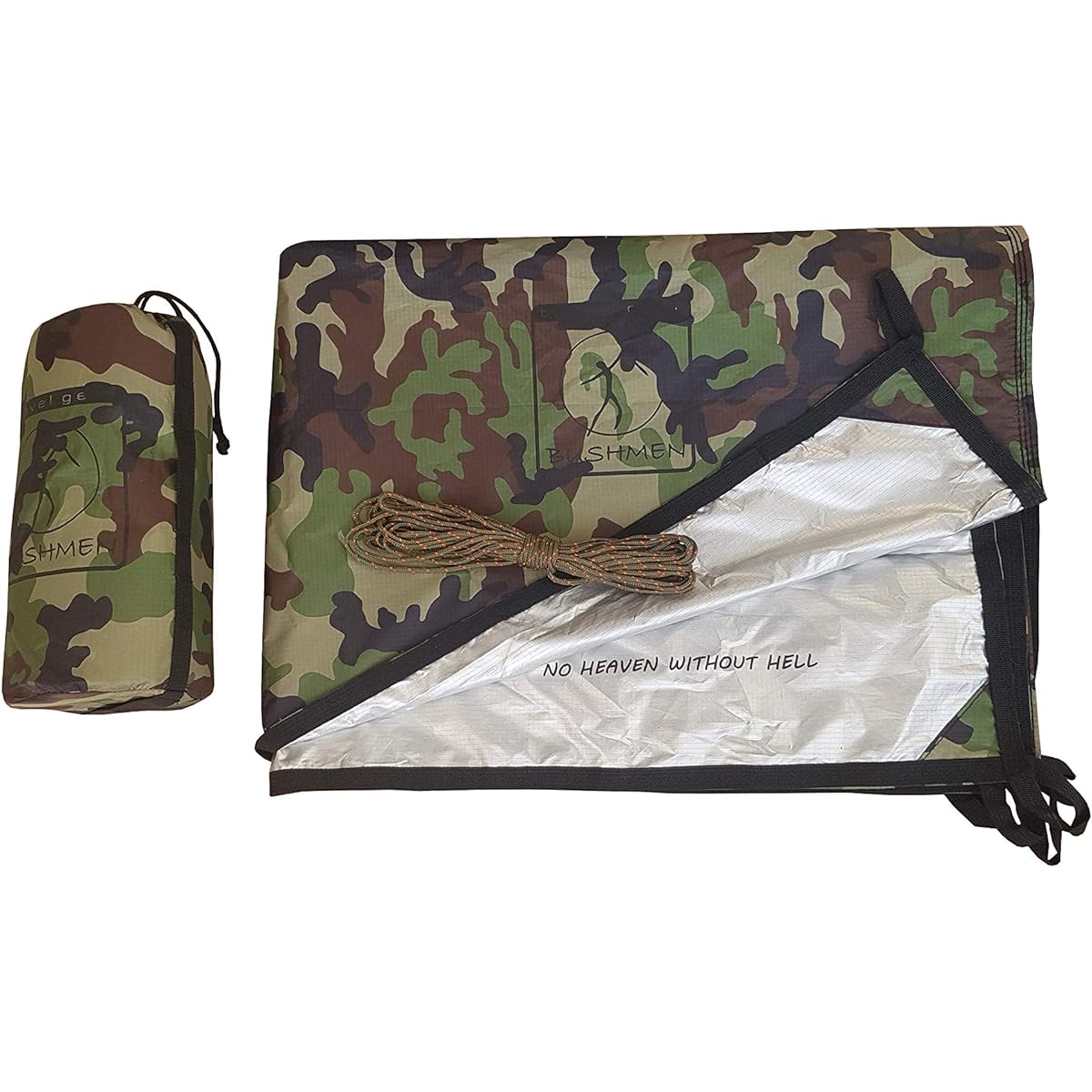 [BUSHMEN travel gear] Thermo-tarp 3x3 CAMO thermo tarp camouflage Japanese genuine product