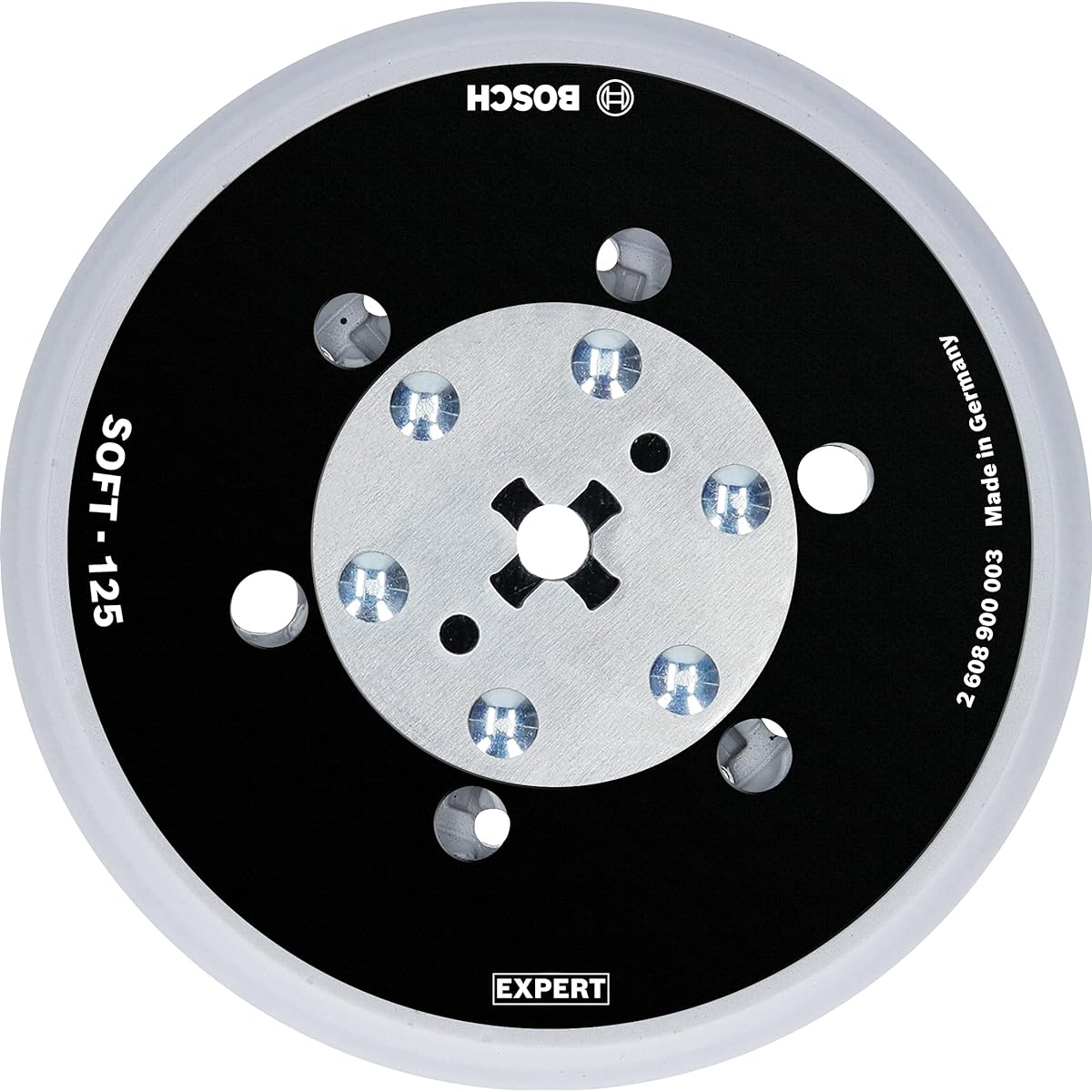 Bosch Professional 1x EXPERT Multihole backpad universal 125 mm (soft finish, diameter 125 mm, accessory random orbital sander)