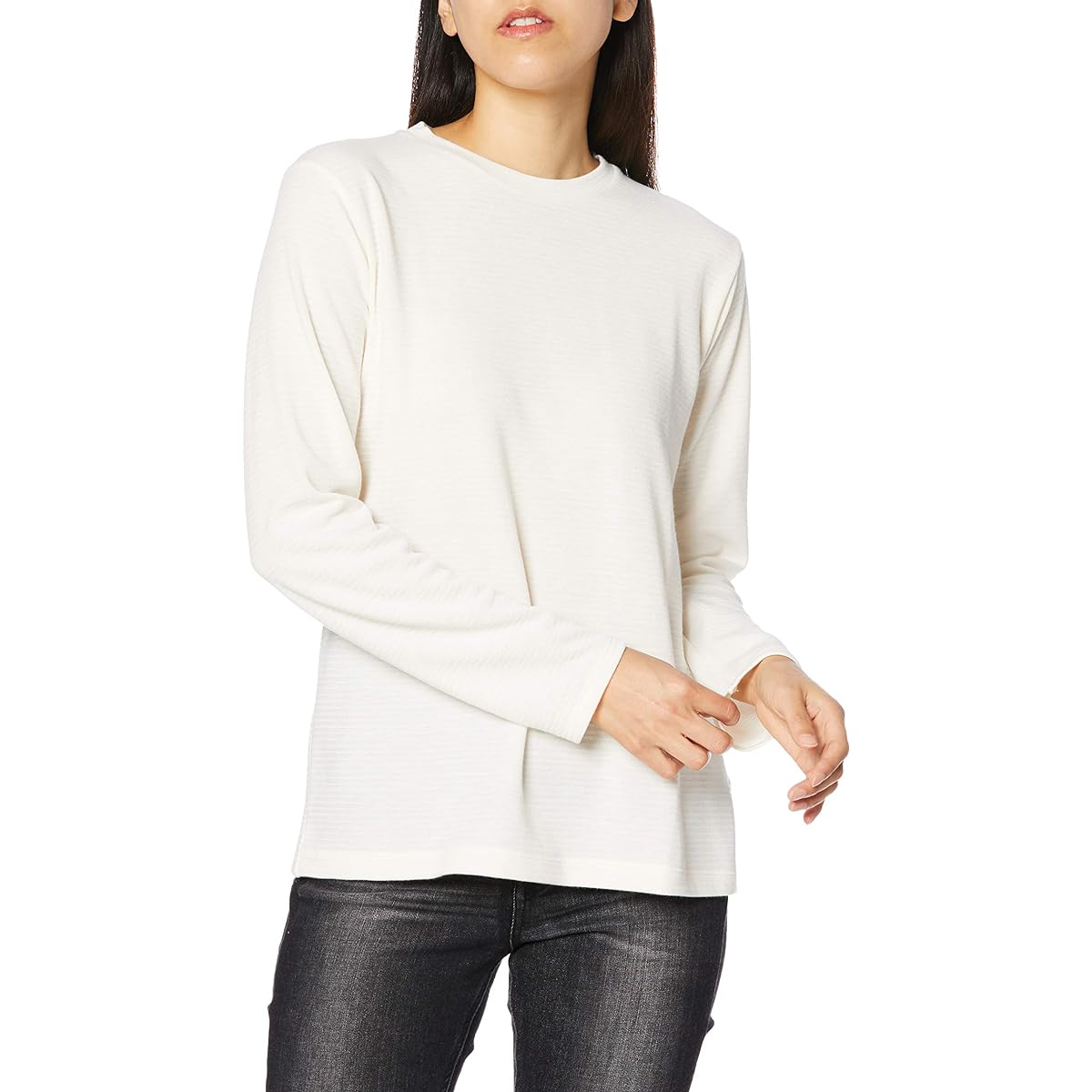 [Mizuno] Outdoor Breath Thermo Mini Border Crew Neck Inner Trekking Climbing Go to by B2MA9739 Women's