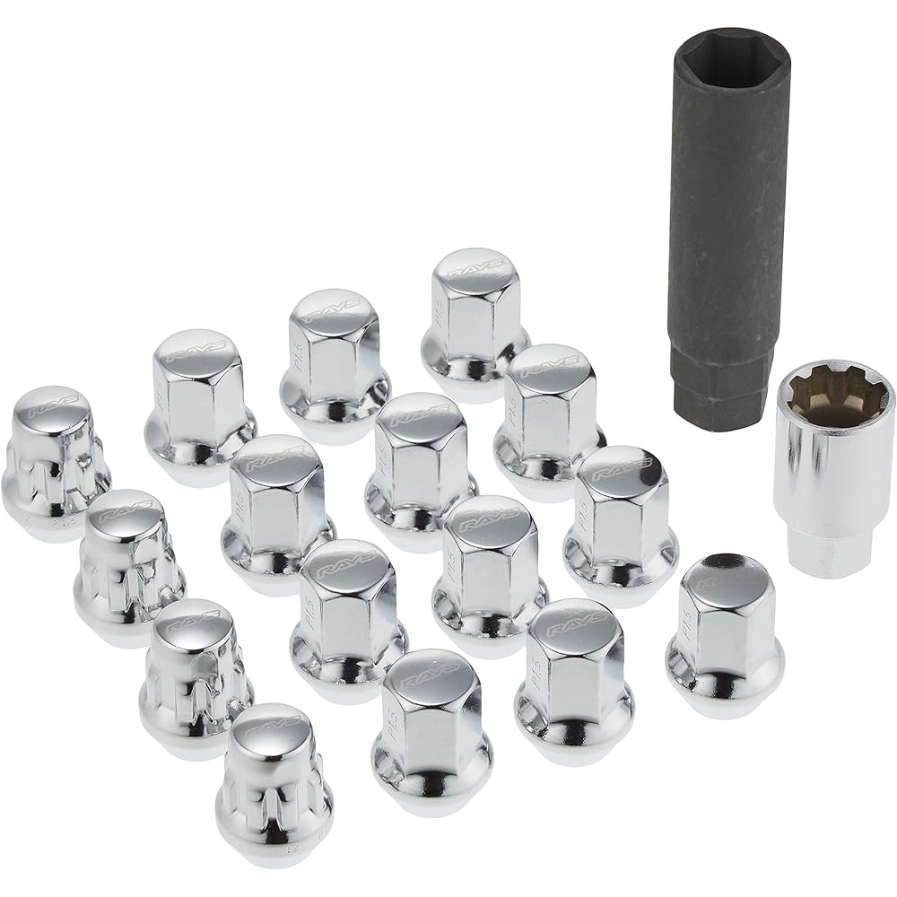 [RAYS] 17HEX lock & nut set (for 4 holes) M12 x 1.5 CP (plated) 74082000002CP