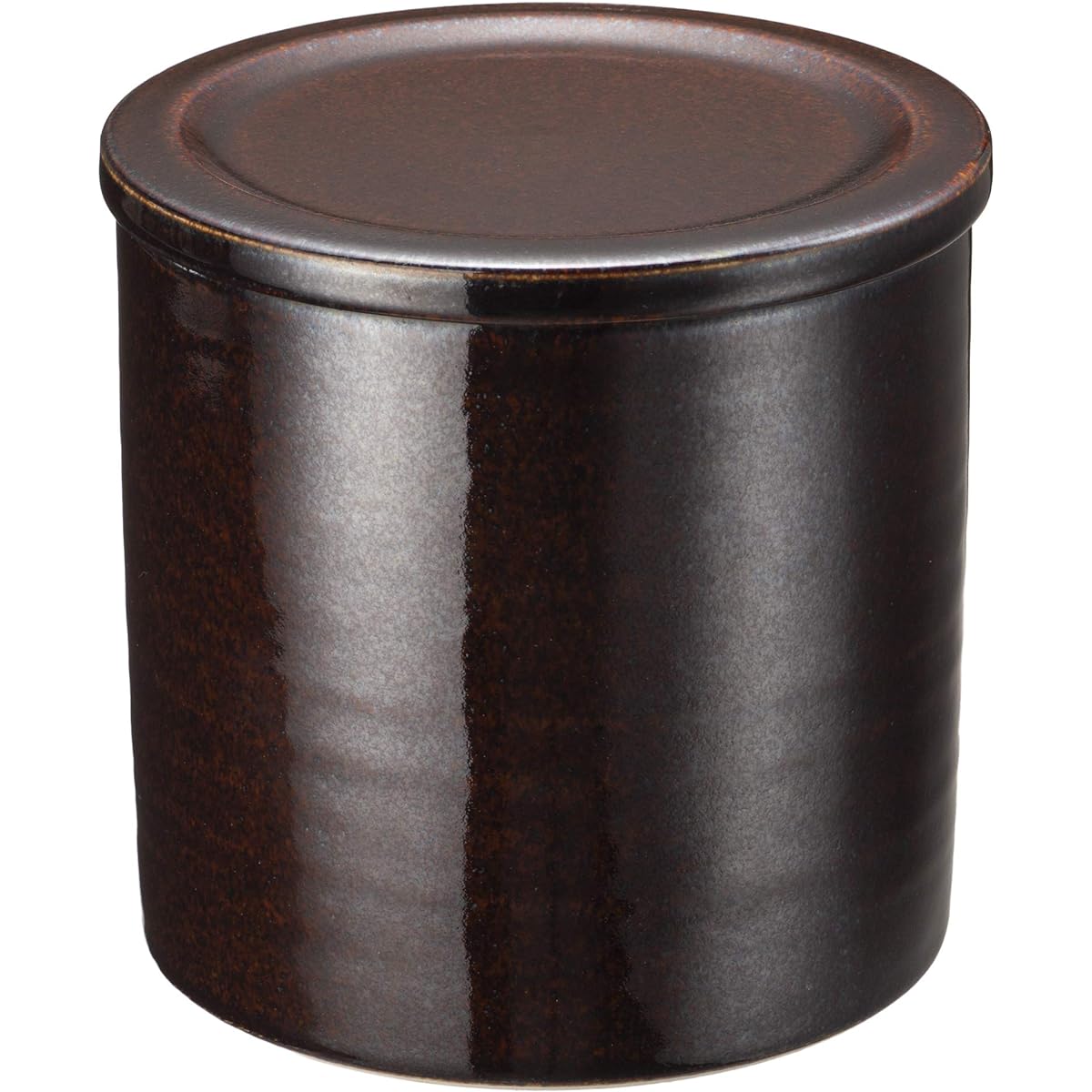 Hase Seitou Hasenen Pickled Vegetable Container with Weight and Recipe Approx. 13.5cn Approx. 1000ml American Glaze ACT-32 Brown
