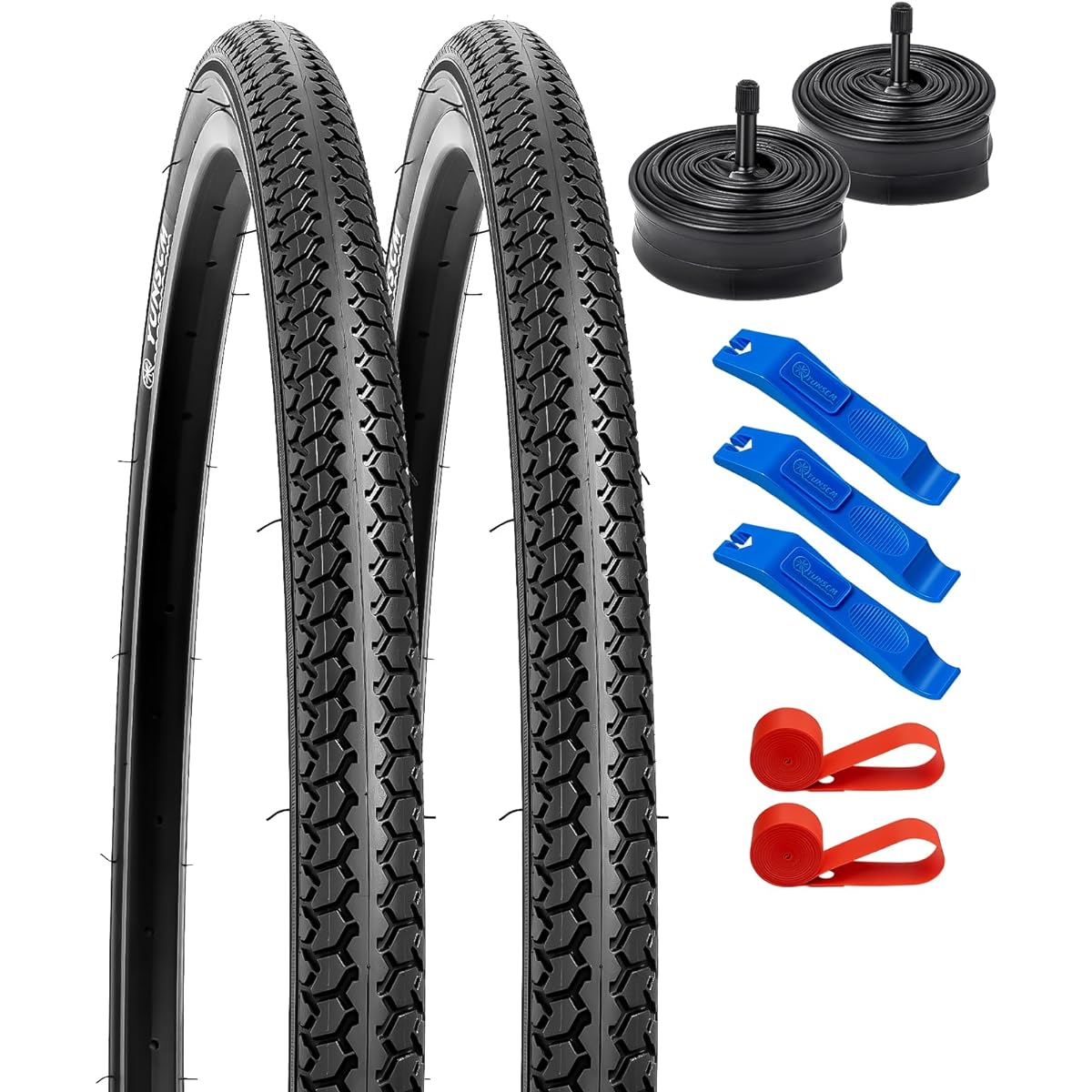 Set of 2, 26x1 3/8 Tire, 26x1 3/8 37-590 Bicycle Tire + 26x1 3/8 Tube American Valve 32mm + Rim Tape + Tire Lever, Tire 26x1 3/8, Electric Bicycle Tire 26x1 3/8, Bicycle Tire 26x1 3/8,26 inch tire 1 3/8,Y-1160