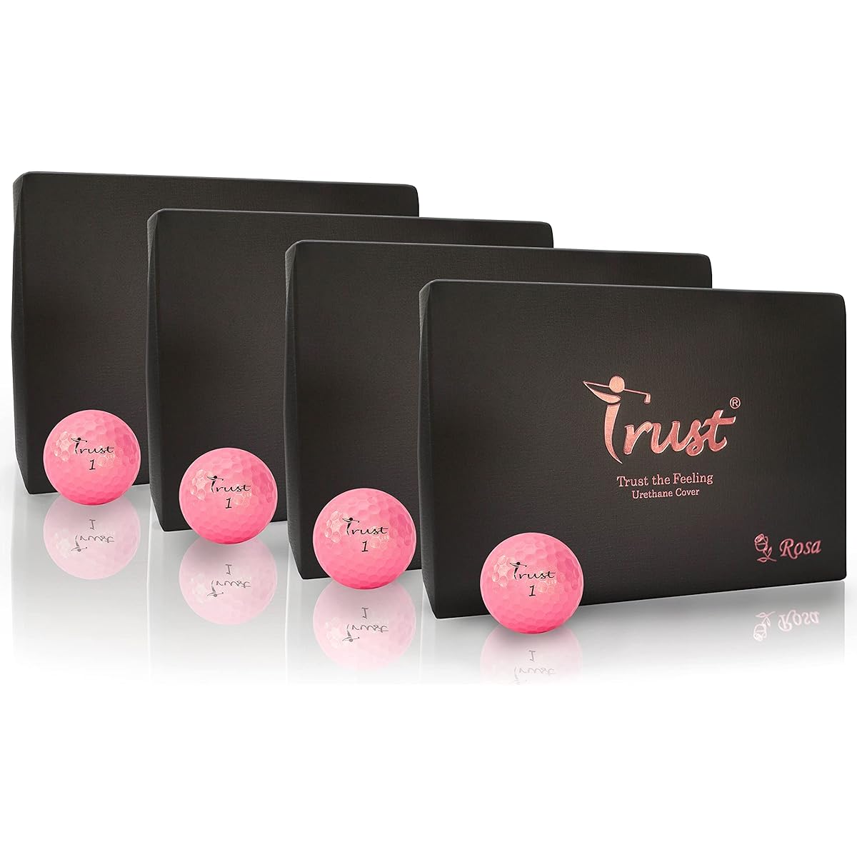 Trust Trust Golf Ball Rosa (Rosa) Non-covering Bright pink with glitter Soft feel Increased flight distance Urethane cover 3-piece reactive core 1 dozen (12 pieces) / 4 dozen (48 pieces) Pearl pink