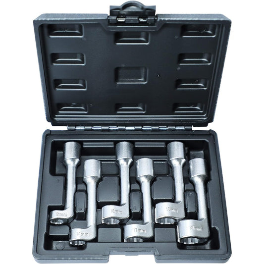 DPTOOL 12PT 1/2 inch DR L type diesel injector line socket set 12 14 16 17 17mm (6 pieces)