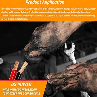 GS Power 16awg ofc Pure Copper Line 6 Roll Combo 300 Feet 12V Car Audio Wiring