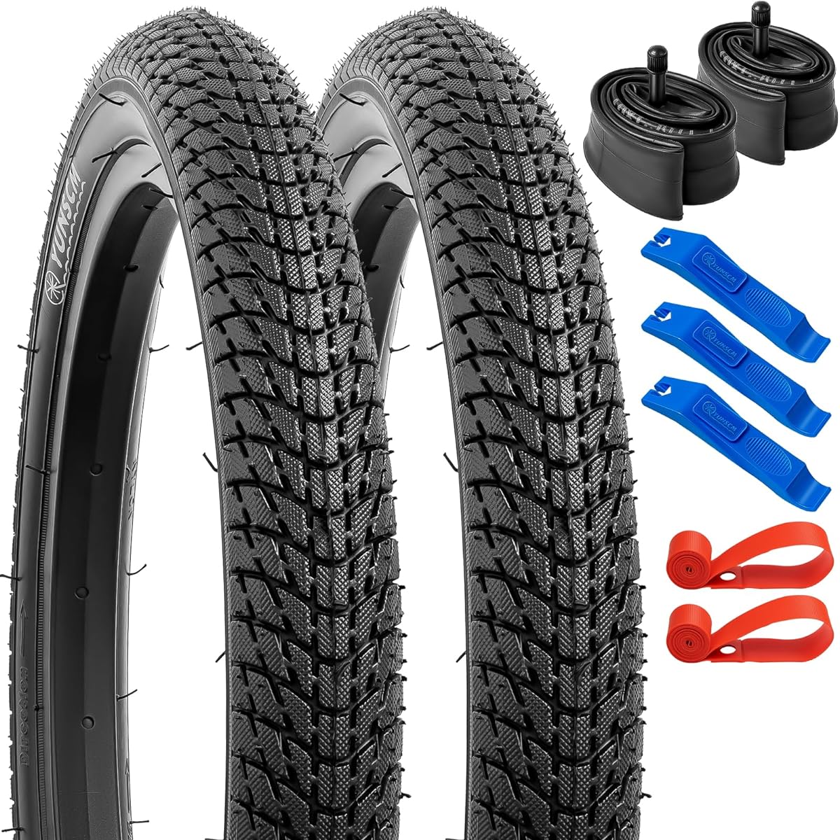 Set of 2, 14 1.75 tires, 14x1.75 47-254 bicycle tires + 14x1.75/2.125 tube American style valve 32mm + rim tape + tire lever, tires 14x1.75, bicycle tires 14x1.75, children's bicycle tires 14 1.75, folding Bicycle tire 14x1.75,Y-1116