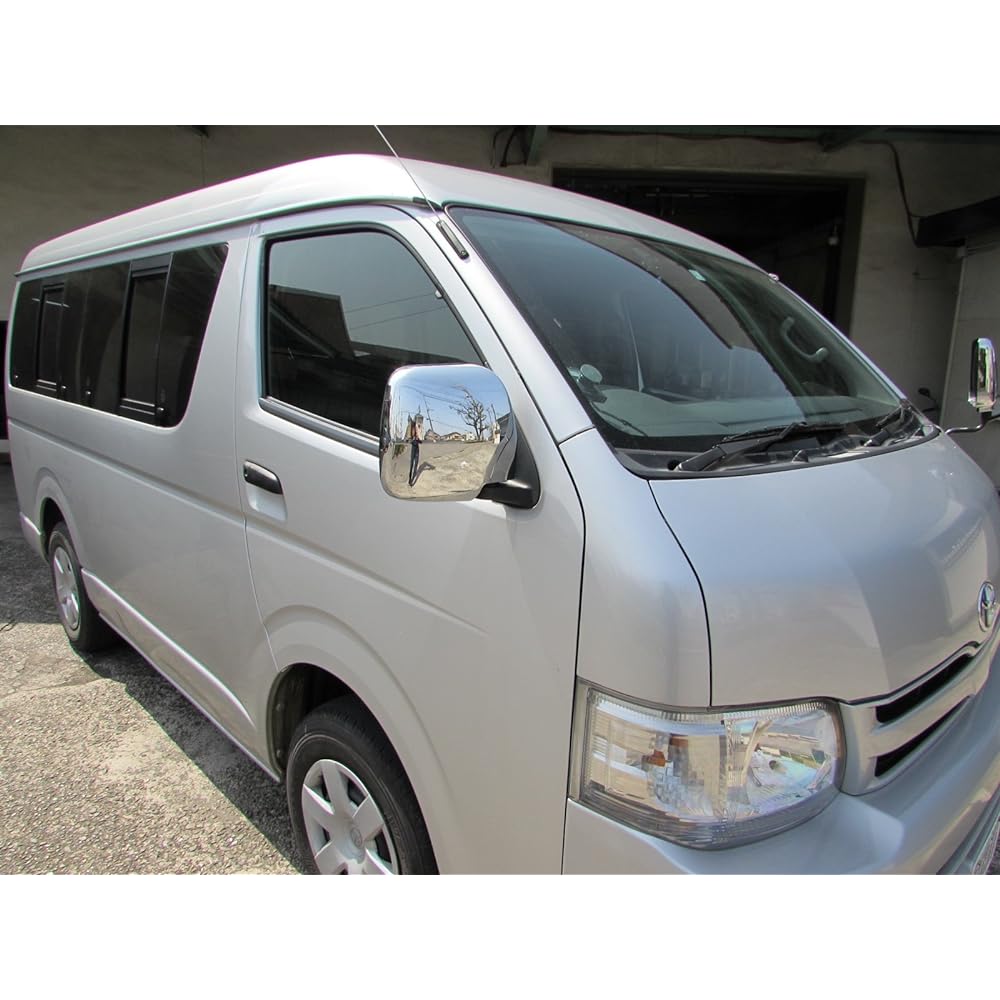 BRIGHTZ Hiace Van 200 Plated Door Mirror Cover [MIR-SID-241] Type I Type II Type III Type IV Type V Type 1 Type 2 Type 3 Type 4 Type 5 Narrow Standard Wide 27002