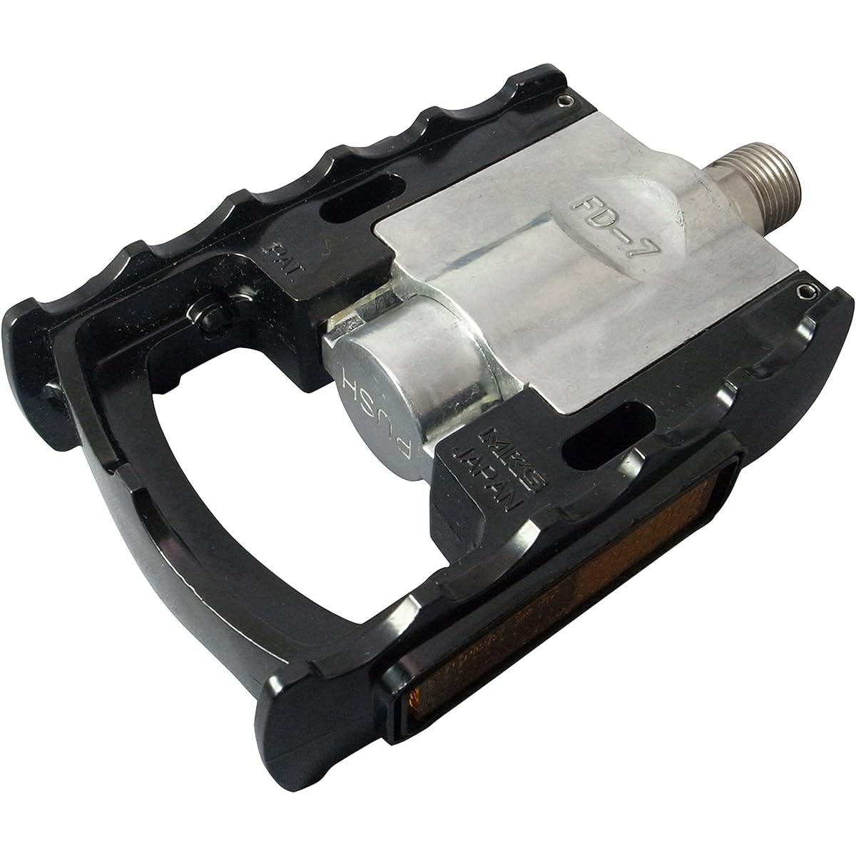 MKS (Mikashima) Pedal Made in Japan FD Seven [FD-7] Foldable Pedal Left and Right Set Silver
