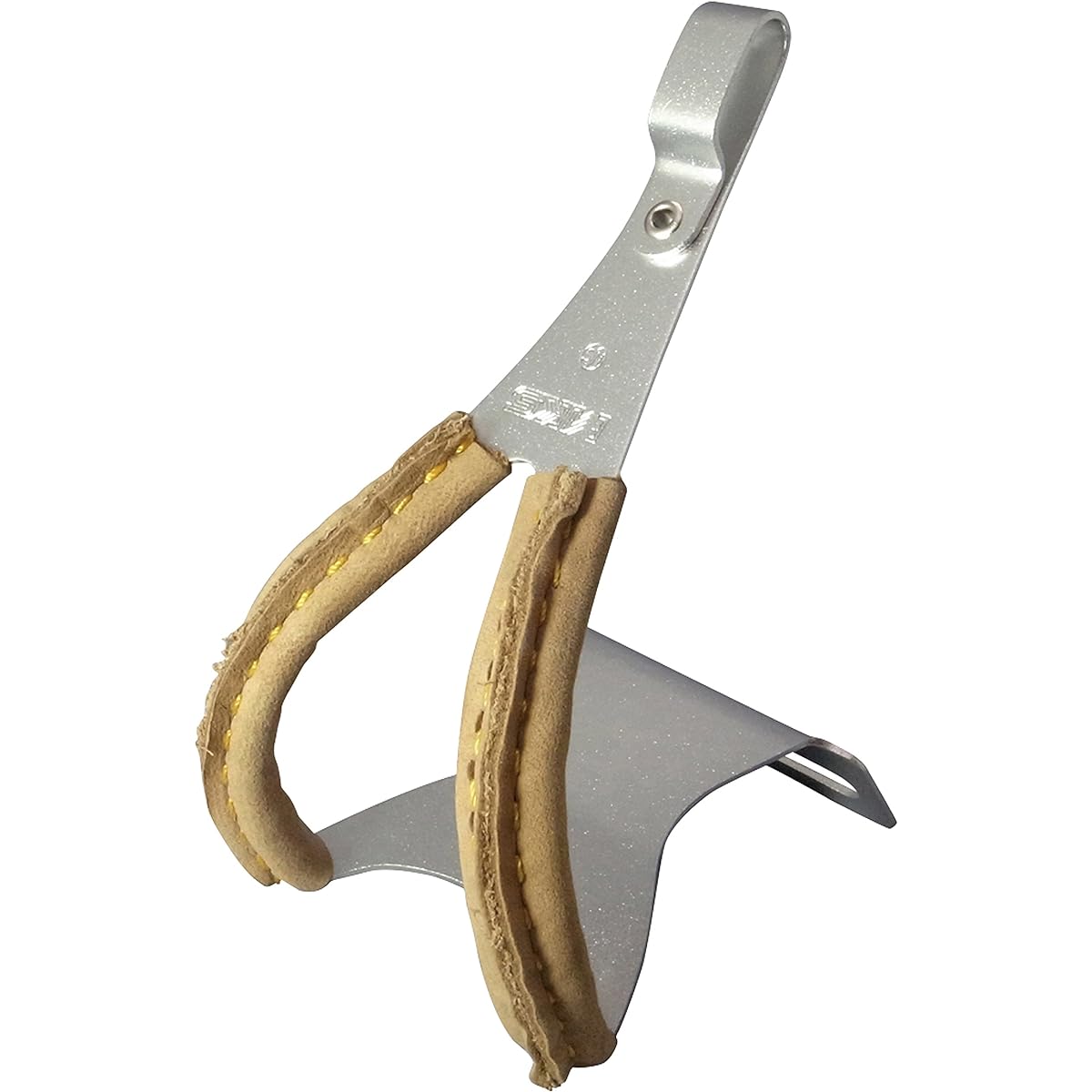 MKS (Mikashima Seisakusho) Bicycle Toe Clip TOE CLIP ALLOY w/leather (Toe Clip Aluminum with Leather) Size: S