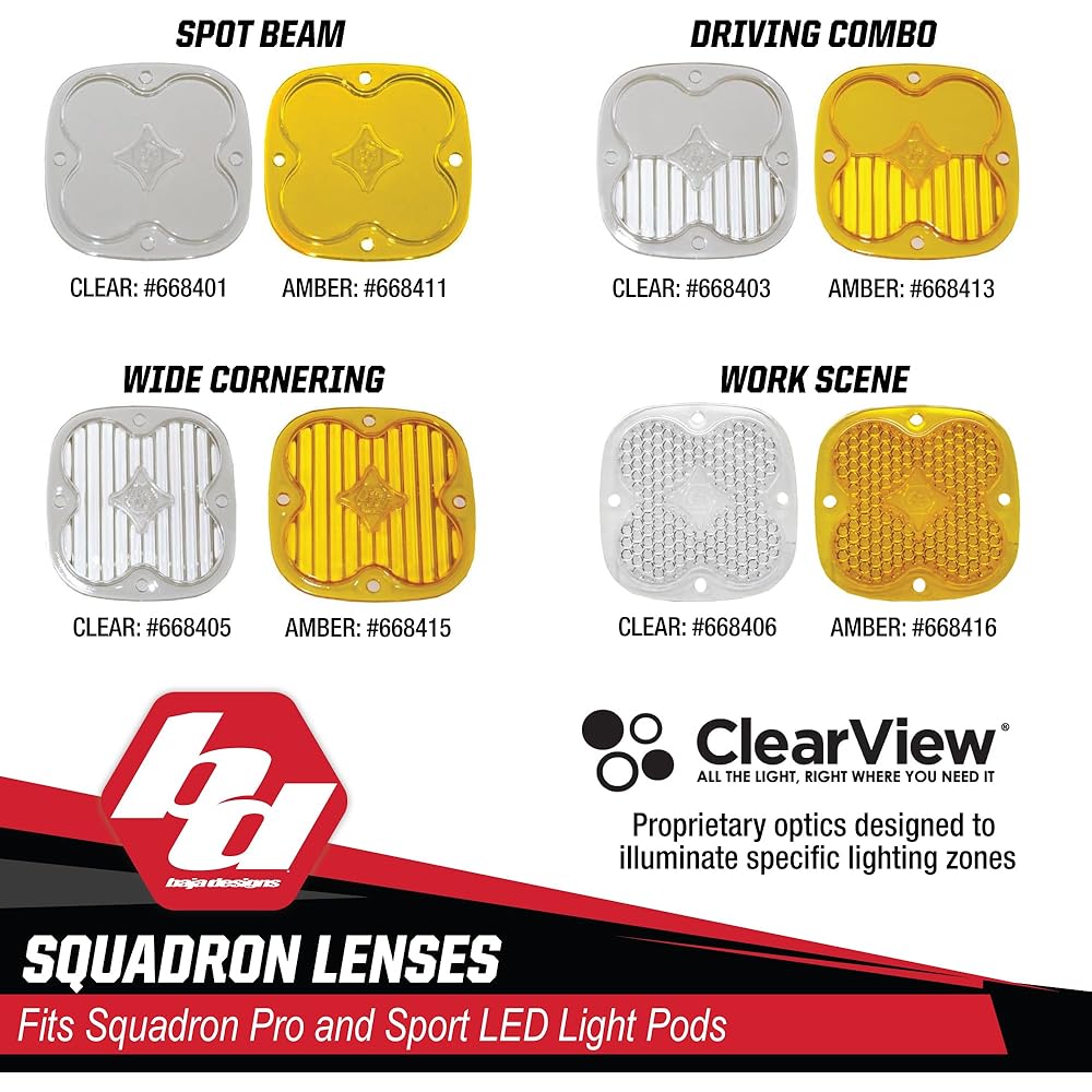 Baha Design 66-68405 Squadron (professional and sports) Wide cornering lens kit