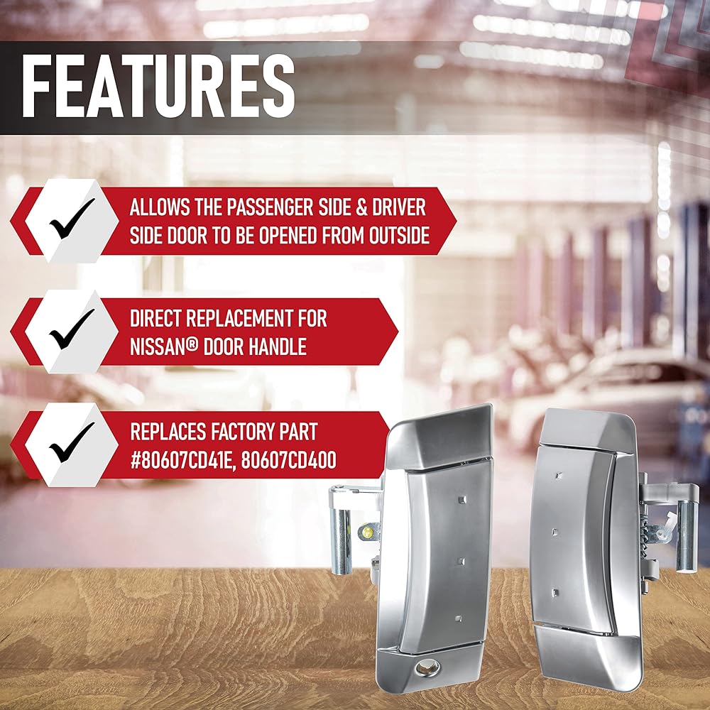 Exchange exterior door handle kit -80607 -CD41E 80606 -CD01E Replacement -Nissan 350Z 2003 2005 2005 2007 2008 2009 2009 -Model 03-09